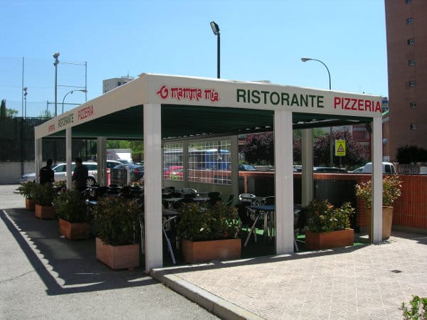 Pérgolas de uso comercial para Restaurantes